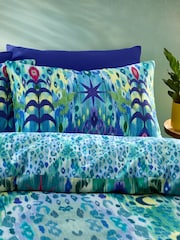Matthew Williamson Blue Ikat Cotton Sateen Duvet Cover Set - Image 3 of 5