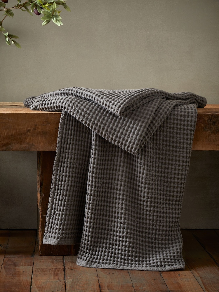 Pineapple Elephant Jaipur Chunky Țesătură de vafe Bumbac Pătură - Imaginea 1 din 4