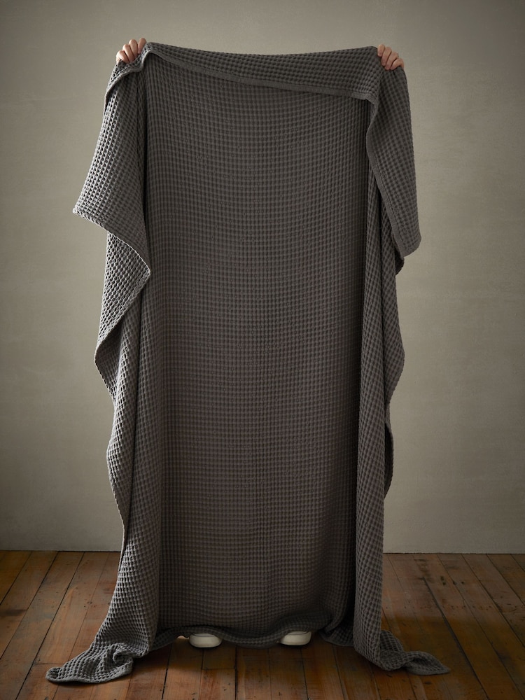 Pineapple Elephant Jaipur Chunky Țesătură de vafe Bumbac Pătură - Imaginea 2 din 4