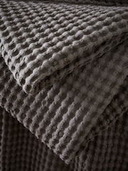 Pineapple Elephant Jaipur Chunky Țesătură de vafe Bumbac Pătură - Imaginea 3 din 4