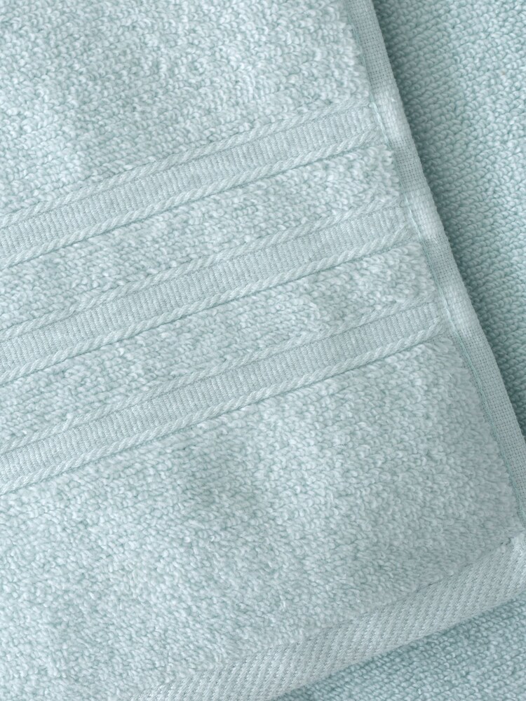 Catherine Lansfield Set of 2 Duck Egg 100% Cotton Bath Sheet Towels - Image 3 of 3 Catherine Lansfield Set of 2 Duck Egg 100% Cotton Bath Sheet Towels - Image 3 of 3