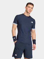 adidas Blue Freelift Tennis Polo Shirt - Image 1 of 7