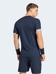 adidas Blue Freelift Tennis Polo Shirt - Image 2 of 7
