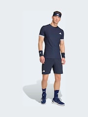 adidas Blue Freelift Tennis Polo Shirt - Image 4 of 7