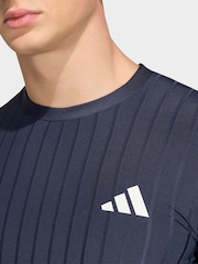 adidas Blue Freelift Tennis Polo Shirt - Image 5 of 7