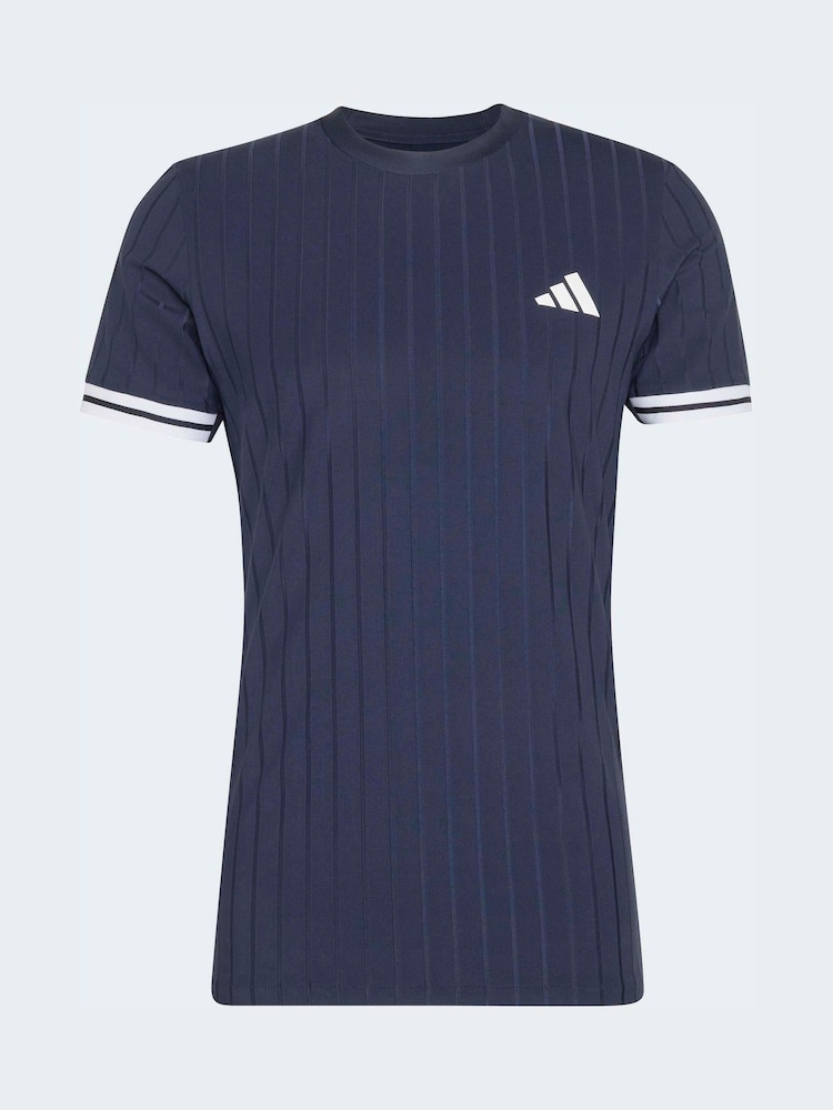adidas Blue Freelift Tennis Polo Shirt - Image 7 of 7