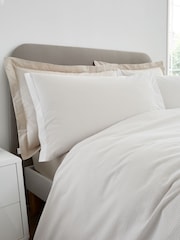 Bianca Natural Seersucker Cotton Woven Stripe Duvet Cover Set - Image 3 of 6