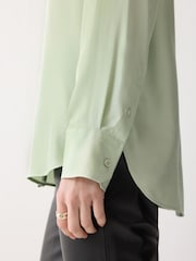 Jigsaw Green Silk Twill Shirt - Image 3 of 6