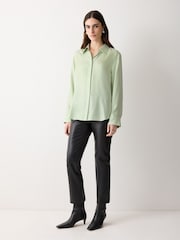 Jigsaw Green Silk Twill Shirt - Image 4 of 6