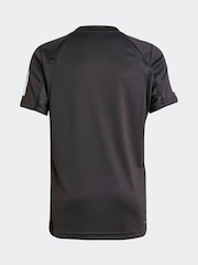 adidas Black Club Tennis 3-Stripes T-Shirt - Image 2 of 5