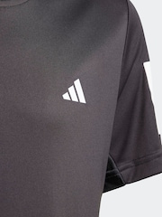 adidas Black Club Tennis 3-Stripes T-Shirt - Image 3 of 5
