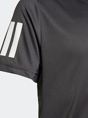 adidas Black Club Tennis 3-Stripes T-Shirt - Image 5 of 5
