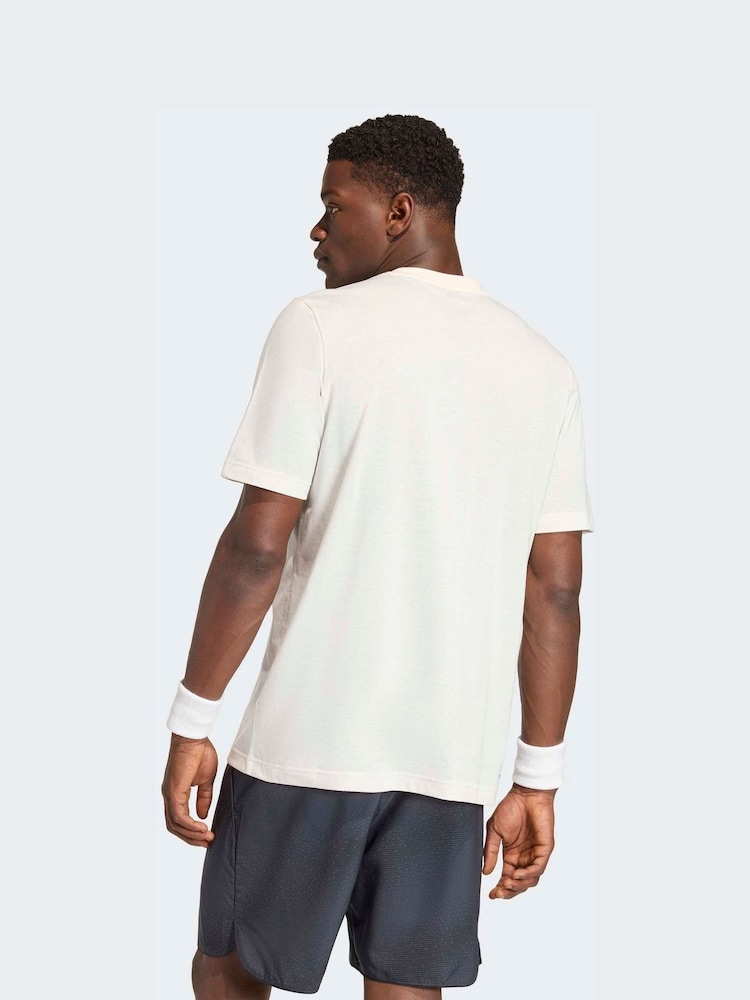 adidas White Heritage Tennis Graphic T-Shirt - Image 2 of 6