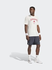 adidas White Heritage Tennis Graphic T-Shirt - Image 3 of 6