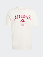 adidas White Heritage Tennis Graphic T-Shirt - Image 6 of 6