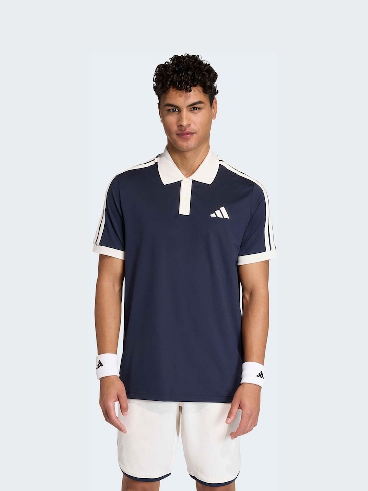 藍色 - adidas Heritage Tennis Polo Shirt - 圖片 1/6