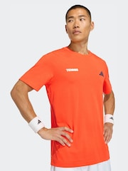 Оранжевый - Теннисная футболка с принтом adidas Hot Egg - Изображение 5 6