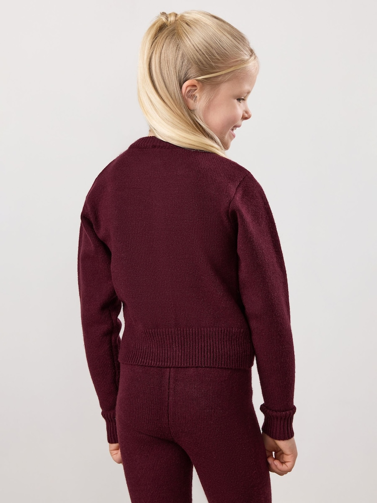 Gym King Red True Knit Fitted Cardigan - Image 2 of 4