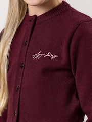 Gym King Red True Knit Fitted Cardigan - Image 4 of 4