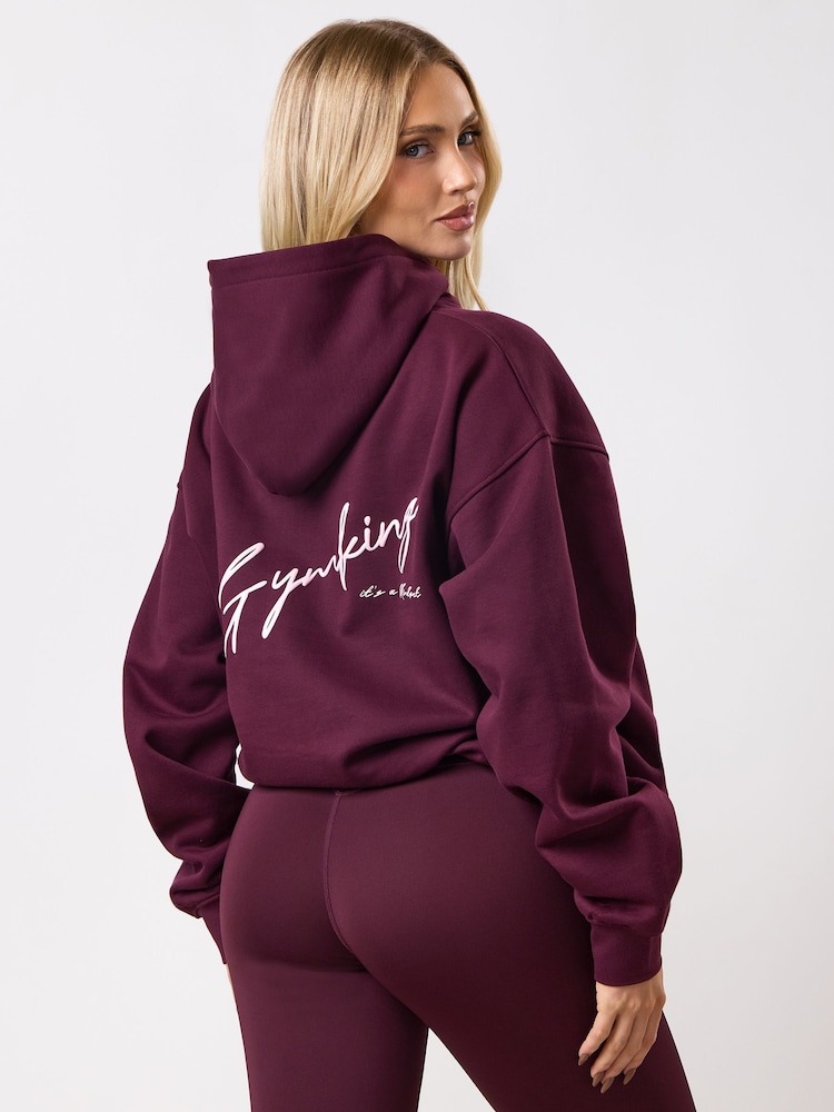 Gym King Red Script Mindset Hoodie - Image 4 of 4