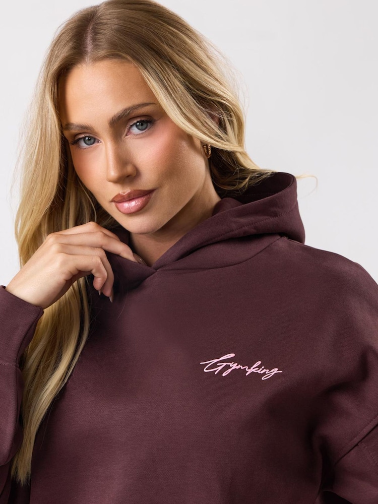 Braun - Gym King Script Mindset Hoodie - Bild 4 von 4