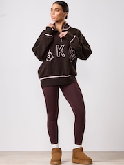 Gym King Brown Knockout Knitted 1/4 Zip Funnel Jumper - Image 1 of 3