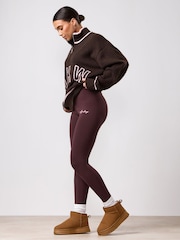 Brun - Gym King Script Mindset Jersey-leggings - Bilde 1 av 4