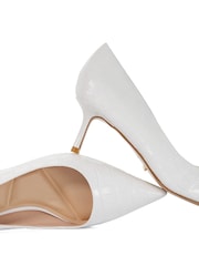 Dune London White Achievable Court Shoes - Image 5 of 5
