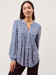 Monsoon Blue Nina Floral Jersey Blouse - Image 1 of 5