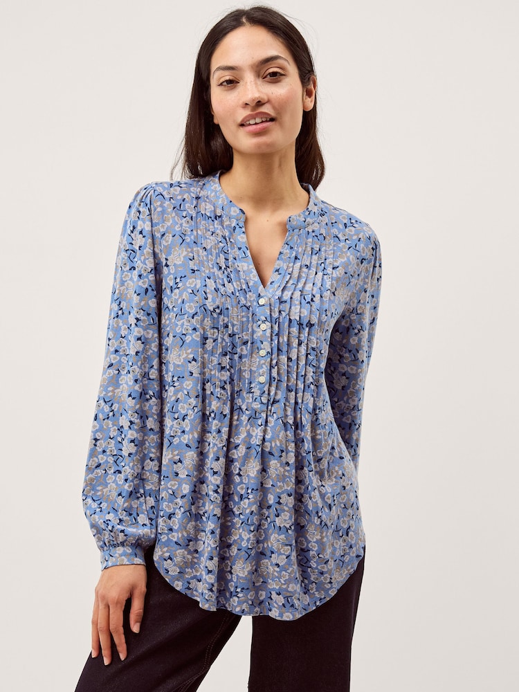 Monsoon Blue Nina Floral Jersey Blouse - Image 1 of 5