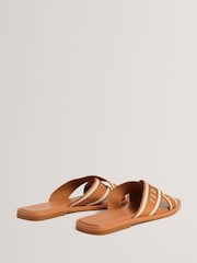 Ted Baker Brown Ashika Webbing Flat Sandals - Image 3 of 4