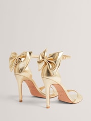 Ted Baker Gold Sofinia Bow Detail Sandals - Image 3 of 4