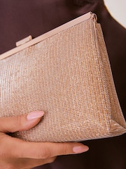 Friends Like These Gold Glitter Frame Clutch Bag - Image 2 of 4