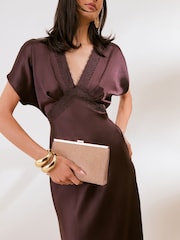 Friends Like These Gold Glitter Frame Clutch Bag - Image 3 of 4