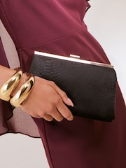 Friends Like These Black Frame Clutch Bag - Image 1 of 4
