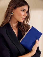 Friends Like These Cobalt Blue Frame Clutch Bag - Image 3 of 3