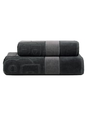 BOSS Home Charcoal Double B Towel - Image 4 of 6