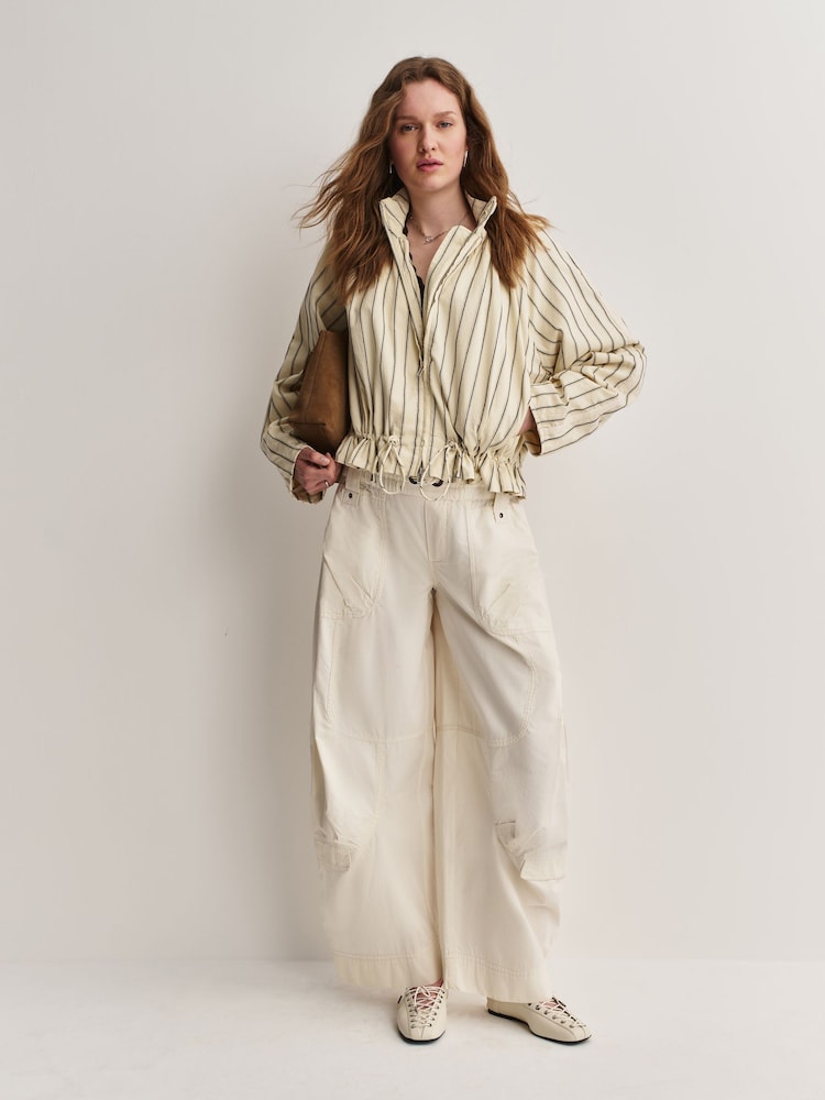 Free People Devon Balloon Stripped Jacket - Bild 1 von 4