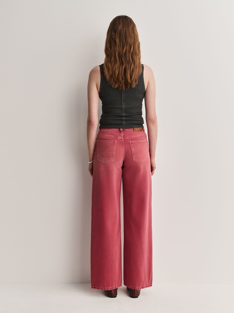 Free People Pink Nia Boyfriend Jeans - Image 2 of 8