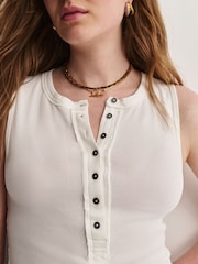 Free People White Jamie Henley Tank Top - Image 5 of 5