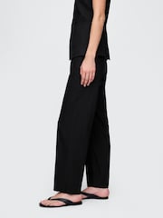 Gap Black Linen Blend Relaxed Straight Trousers - Image 4 of 4