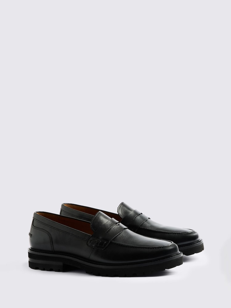 MOSS Black Camden Chunky Loafers - Image 1 of 4