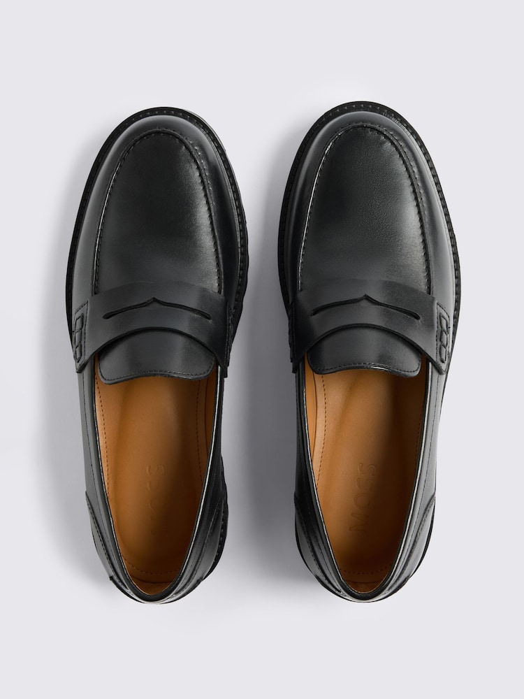 MOSS Black Camden Chunky Loafers - Image 2 of 4