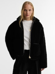 Barbour International Black Ramona Fleece Casual Jacket - Image 1 of 7