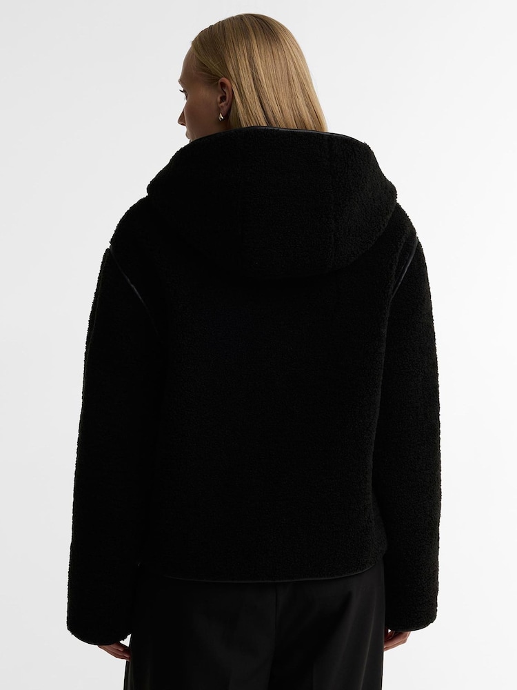 Barbour International Black Ramona Fleece Casual Jacket - Image 2 of 7 Barbour International Black Ramona Fleece Casual Jacket - Image 2 of 7