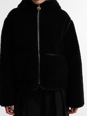 Barbour International Black Ramona Fleece Casual Jacket - Image 3 of 7