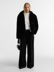 Barbour International Black Ramona Fleece Casual Jacket - Image 5 of 7