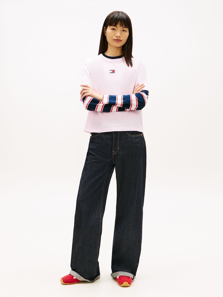 Tommy Jeans Tommy Badge Boxy Rundhals-T-Shirt - Bild 2 von 5