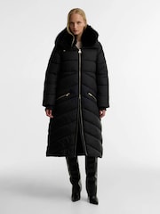 Barbour International Black Longline Cyrus Puffer Jacket - Image 1 of 7