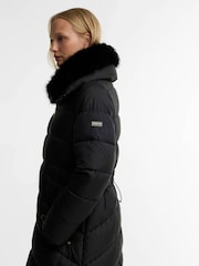 Barbour International Black Longline Cyrus Puffer Jacket - Image 4 of 7